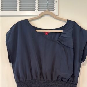 Off Center V Neck Dress